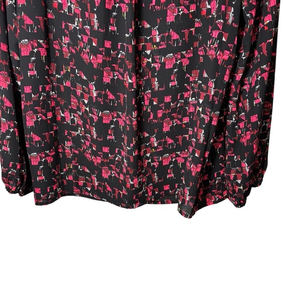 Thakoon For Designation Iconic Print Blouse Size Large Peasant Office Workwear - Picture 11 of 16